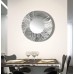 Abstract Hand-Etched Silver Metal Wall Art Mirror Round Wall Mirror by Jon Allen 718117183096  182154426718